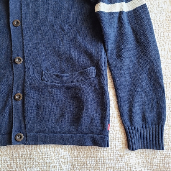 Levi's Men's Cardigan - Small - Navy Blue - Button Down Sweater - Picture 2 of 13